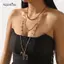 AqToCna Cá Tính Men Ngựa Vằn Mặt Dây Chuyền Nelace Vintage Kim Loại Xu Hướng Trang Sức Ngựa Vằn Bông Tai Nữ AqToCna