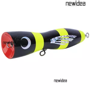 MỚIIDEA Popper Mồi, Gỗ Cứng Topwater Popper Mồi, Bền 3 Màu 16,5cm 65g Nhân Tạo Popper Mồi Câu Cá Topwater