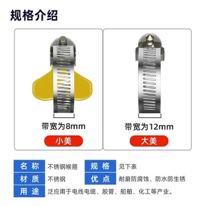 Tay Cầm Bằng Thép Không Gỉ Họng Vòng Tay Vít Kẹp Vòng Vòng Ống Nước Vòng Thắt Lưng Ống Khí Cố Định Kẹp Ống RMU