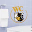 Miếng Dán Ghế Vệ Sinh Logo Tường wc Trang Trí Nhà Vệ Sinh Lối Vào Cửa Xuyên Biên Giới Phòng Tắm Bề Mặt Bán Buôn Miếng Dán