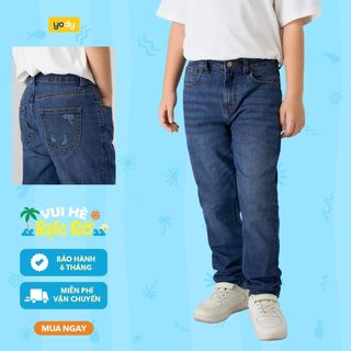 [SALE OFF] Quần jeans kid YODY cho bé Regular Smart đứng form dẽ hoạt động QJK7021