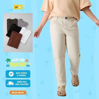 [SALE OFF] Quần jeans bé gái 8-12 tuổi YODY dáng baggy cạp chun  mềm mại, thông thoáng QJK7032 cần ẩn