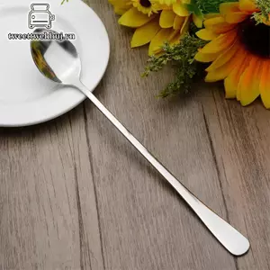 Nhíp Tay Cầm Dài Bằng Thép Không Gỉ Thìa Cà Phê Kem Món Tráng Miệng Thìa Trà Cho Dã Ngoại Phụ Kiện Nhà Bếp Thìa Cà Phê Đậu VN