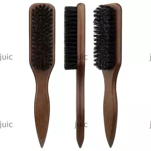 Bàn chải tóc lông JUIC Boar, Bàn chải lông tạo kiểu tóc điều khiển cạnh, Bàn chải tóc tay cầm bằng gỗ mịn bền chuyên nghiệp cho tóc dày / mịn