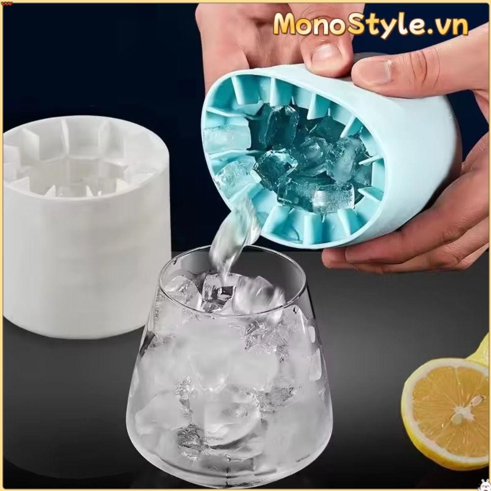 MONOSTYLE Ice Bucket, Khuôn làm đá viên silicon có thể tái sử dụng, Khay đá hình trụ đông lạnh nhanh sáng tạo Mùa hè DIY Tủ lạnh Máy làm đá đóng băng