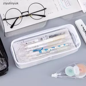 Ziyulinyuk Đơn Giản Trong Suốt Hộp Đựng Bút Dung Tích Lớn Túi Đựng Bút Sinh Viên Hộp Đựng Văn Phòng Phẩm Sáng Tạo Túi Bảo Quản Đồ Dùng Học Tập VN
