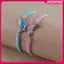 JASMINE 2 Chiếc Đơn Giản Bướm Dệt Tay Cặp Đôi Vòng Tay Dành Cho Nữ Thời Trang Bướm Lắc Tay Đa Năng Dệt Dây Đeo Tay Quà Tặng JASMINE