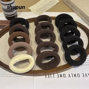 SHUPUN 5 CÁI Scrunchies, Dây buộc tóc có độ đàn hồi cao phối màu, Trang trí kiểu dáng đa năng Giá đỡ đuôi ngựa dày đậm dành cho nữ Cô gái