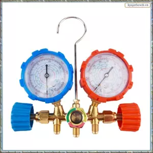 R134A Bảng Fluoride Áp suất tuyết Freon Đồng hồ đo áp suất AC Manifold Bộ đồng hồ đo