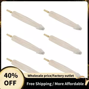 6 Chiếc Dù Giấy 60Cm Đi Biển Ô Trắng DIY Ô Đạo Cụ Chụp Ảnh Cho Bé Tắm Tiệc Cưới