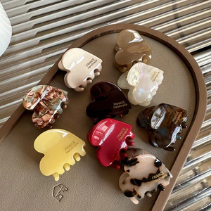 Pháp Handmade Tóc Acetate Thanh Lịch Cá Mập Kẹp Tình Yêu Nhỏ Kẹp Lưng Đầu Kẹp Tóc Gãy Phụ Kiện Tóc A3SH