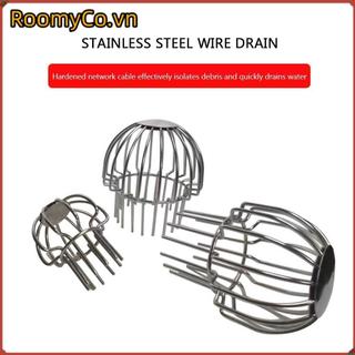 Ống thoát nước sàn mái nhà ROOMYCO, Vỏ thoát nước ban công chống tắc tròn, Ống thoát nước bằng thép không gỉ có độ dịch chuyển lớn bền bỉ