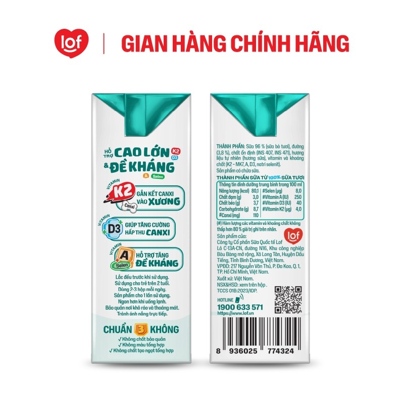 [Giá tốt trong Live] 100% sữa tươi KUN có đường thùng 48 hộp x 110ml