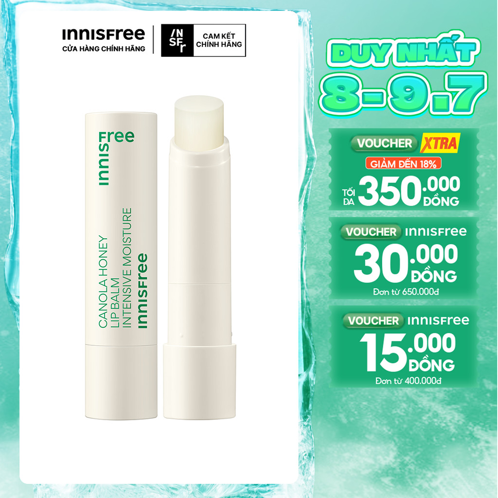 Son dưỡng môi không màu innisfree Canola Honey Lip Balm Deep Moisture 3.5g