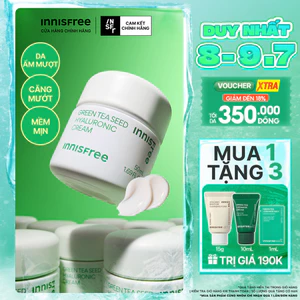 Kem dưỡng ẩm trà xanh và phục hồi da với Probiotics INNISFREE Probiotics Green Tea Seed Hyaluronic Cream 50ml