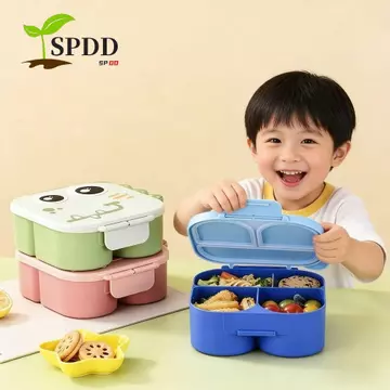 Hộp cơm trưa khủng long hoạt hình SPDD, Hộp dã ngoại thực phẩm di động chống rò rỉ, Hộp đựng thực phẩm an toàn thực phẩm dễ thương đựng đựng đồ ăn trưa dã ngoại