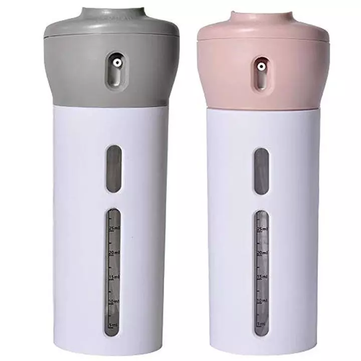 2 Gói Hộp Đựng Du Lịch 4 Trong 1, Dầu Gội Dưỡng Da CHIVENIDO Gel Du Bộ Chai Tắm Chai Du Lịch Có Thể Đổ Lại Cho Đồ Trang Điểm Du Lịch (Hồng, Xám)