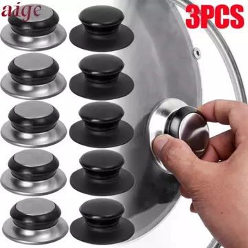 AIGE 1 / 2 / 4 Tay cầm nắp chảo, Bộ phận cầm tay Phụ kiện nhà bếp Núm nắp nồi, Dụng cụ nấu ăn nhà bếp đa năng Tay cầm thay thế Nắp chảo thủy tinh