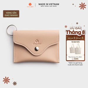Ví Yuumy (Thời trang nữ nắp gập cỡ nhỏ - Ví móc khóa da YMK1) Bagsmart