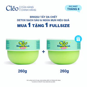 Bingsu Tẩy Tế Bào Chết Matcha Cleo Làm Sạch Sâu Lỗ Chân Lông, Ngừa Mụn Lưng 260g