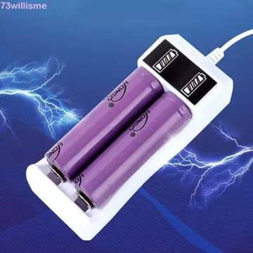 WILLISME Pin Sạc USB 2 Khe Cắm An Toàn Pin Li-ion Tự Động Dừng Sạc Đế Sạc Li-Ion Sạc 14500 Adapter Sạc