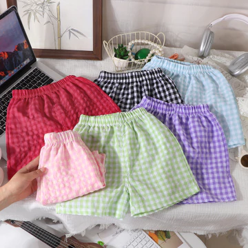 Trẻ Em Trẻ Em Kiểm Tra Quần Crop-Năm Tuổi Mùa Hè Cho Bé Phiên Bản Hàn Quốc Quần Nhà Bé Gái Trẻ Em Quần Short Trẻ Em Phiên Bản Hàn Quốc Quần Áo Trẻ Em