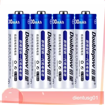 Bộ 4 pin tiểu sạc lại Doublepow công suất thực pin sạc aa pin sạc aaa pin tiểu pin đũa pin sạc