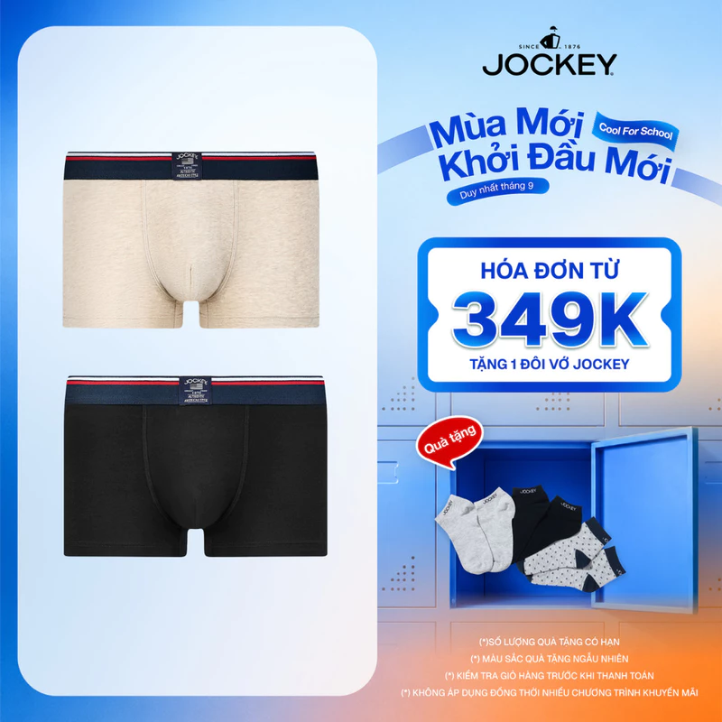 COMBO 2 Quần lót cotton nam Jockey dáng trunk - J0070 — ảnh 1