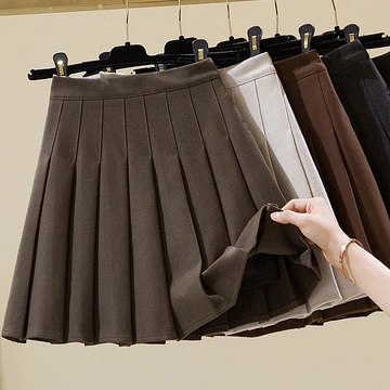 Phù Hợp Với Váy Xếp Ly Nữ Thu Đông Dây Kéo Váy Váy Cao Cấp Váy Phong Cách Preppy Váy Quần Váy Chữ a Váy Ô Váy
