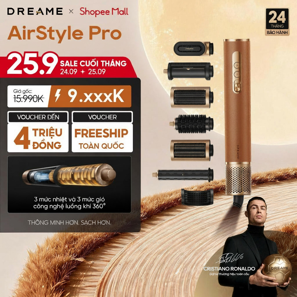 Máy sấy và tạo kiểu tóc đa năng 7 trong 1 Dreame AirStyle Pro