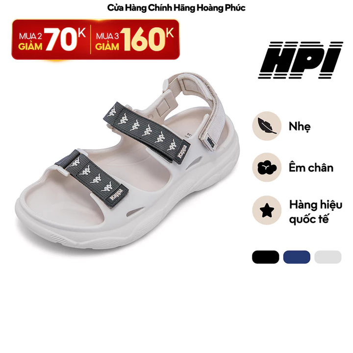 Giày Sandal Unisex KAPPA Quai Vải Mềm Thoáng Mát Đế EVA Nhẹ Êm 332M7FW