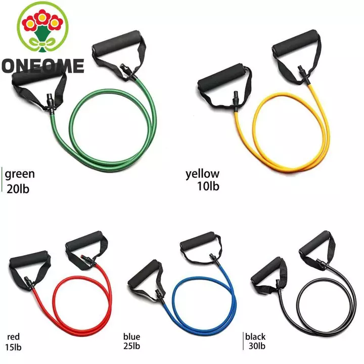 ONEOME 5 cấp độ Dây kháng lực, Dây kéo kháng lực đàn hồi 5 cấp độ, Dây kháng lực Đa chức năng Di động đơn sắc Thể dục Dây thun tập thể dục