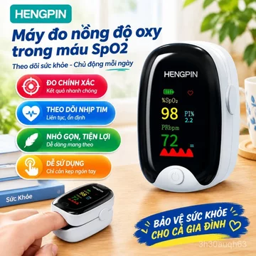 Máy đo nồng độ oxy trong máu SpO2 cầm tay kẹp ngón theo dõi nhịp tim chính xác tiện lợi