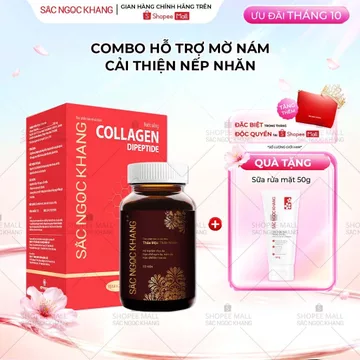 Bộ Trẻ Hóa Da Cao Cấp [Viên Uống Sắc Ngọc Khang ++ 60 Viên & Nước Uống Đẹp Da Collagen Dipeptide Sắc Ngọc Khang 15 Túi]