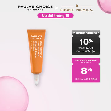 Tinh Chất Làm Sáng Da Và Mờ Nám Chuyên Sâu Paula's Choice 25% Vitamin C + Glutathione Clinical Serum -5ml mã 1497