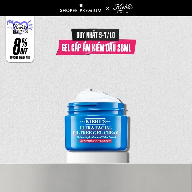 Gel dưỡng ẩm kiềm dầu Kiehl's Ultra Facial Oil-Free Gel Cream 28ml — ảnh 1