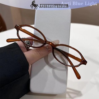Onetimingfine Retro Khung Nhỏ Bé Gái Kính Mắt Phong Cách Thời Trang Retro Hình Bầu Dục Kính Mắt Nữ Trang Trí Máy Tính Chống Xanh Kính Mắt VN