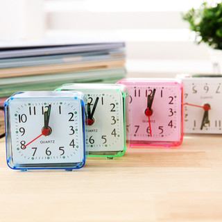 Đồng hồ báo thức Mini vuông Thiết kế đơn giản Đồng hồ báo thức đầu giường Đồng hồ để bàn cho người ngủ nặng