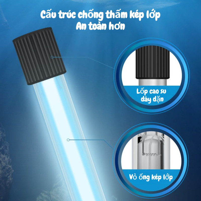 đèn uv diệt khuẩn hồ cá, khử khuẩn khử tảo, cải thiện chất lượng nước, an toàn cho cá và thực vật 11/13w