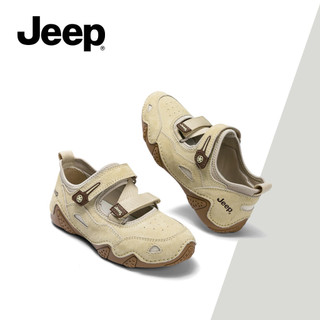 Giày Nữ JEEP Chống Trơn Trượt Mary Jane Phù Hợp Hàng Ngày Giày Đế Bằng