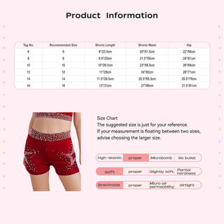 Yhong Trẻ Em Bé Gái Sáng Bóng Kim Cương Giả Thể Dục Vũ Trang Phục Co Giãn Dây Thắt Lưng Quần Short