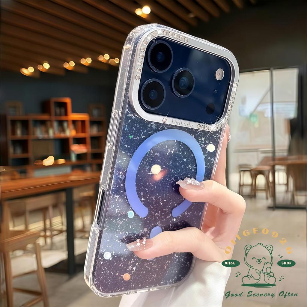 【 Vỏ iPhone17 】 Vỏ điện thoại từ tính keo nhỏ giọt màu cam iphone17 Pro Max 16 15 14 13 cho vỏ iPhone Vỏ mềm silicon TPU chống sốc