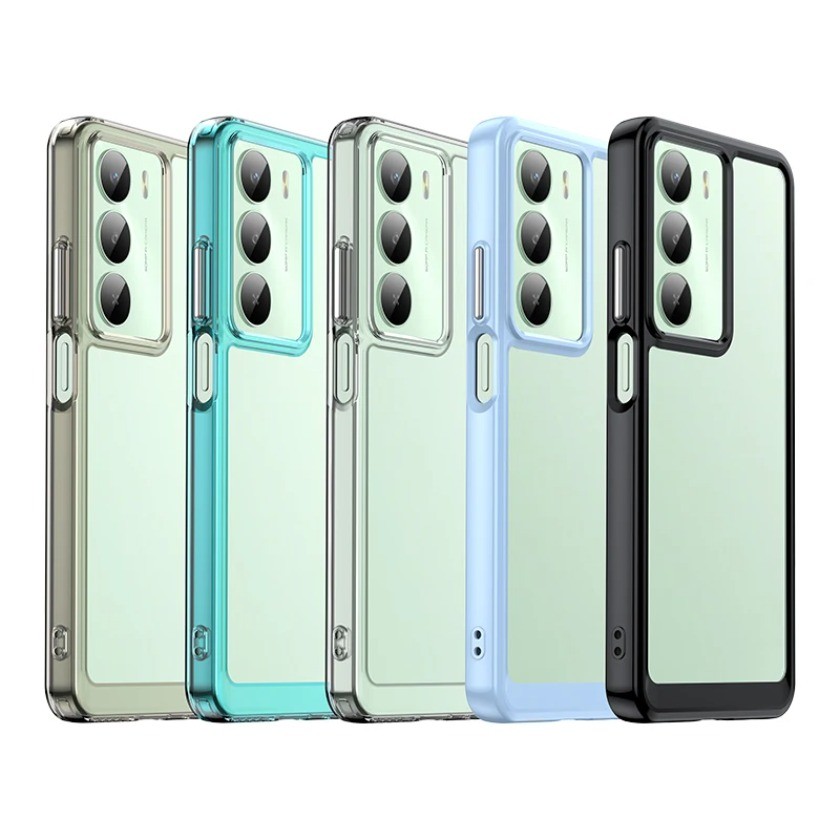 Dành Cho Realme V70 Ốp Lưng Trong Suốt Realme V70 V70S Cover Coque Funda Cứng Trong Suốt Cạnh Mềm Chống Sốc Ốp Lưng Điện Thoại Realme V70
