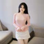 Áo Thun Nữ Dáng Ôm Tay Dài Phối Viền Bèo Xinh Xắn A51499