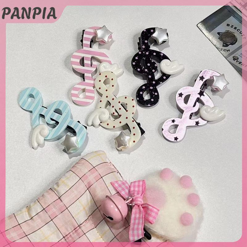 PNPIA- Ngôi Sao Hợp Thời Trang Biểu Tượng Âm Nhạc Cánh Y2K INS Phong Cách Độc Đáo Sọc Bên Kẹp Nổ Kẹp Tóc Trang Sức Phụ Kiện