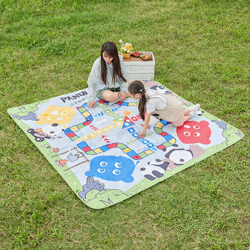Camel CROWN Panda Flying Chess Lều dày ngoài trời Thảm chống ẩm, Thảm dã ngoại