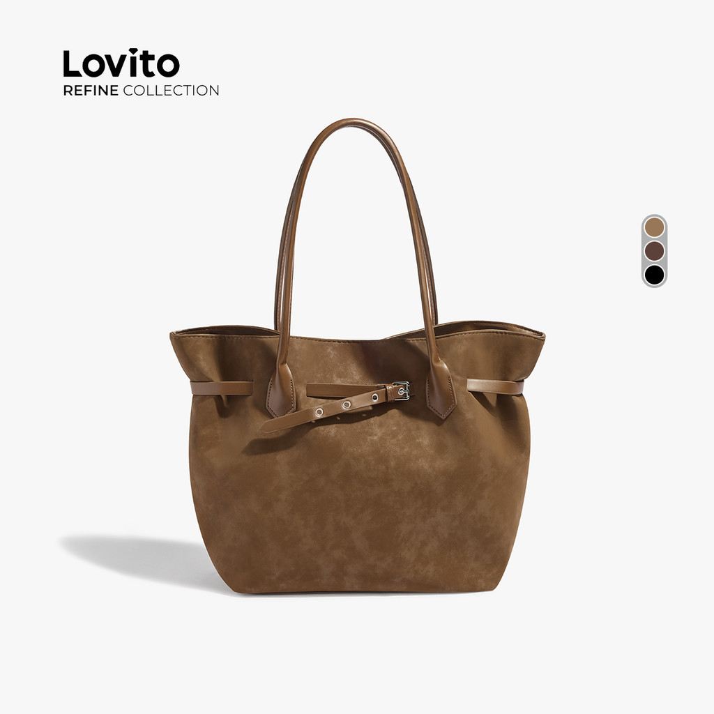 (Lovito Carry) Túi xách tay lớn thể thao dành cho nữ phong cách thông thường LR22E011