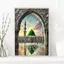 Al-Aqsa Nhà Thờ Hồi Giáo Kaaba Hồi Giáo Canvas Poster Màu Nước Tranh Hồi Giáo Hiện Đại Trang Trí Tường Nhà Không Khung bigsize