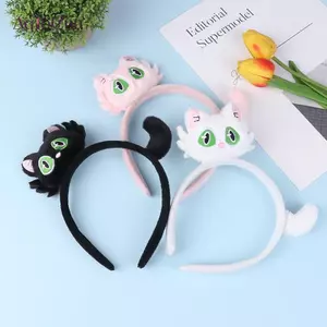 AqToCna Mới Dễ Thương Sang Trọng Mèo Tóc Vòng Bé Gái Thu Đông Băng Đô Quấn Tóc Mũ Hoạt Hình Phụ Kiện Tóc Đồ Trang Trí AqToCna