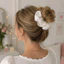 PYCOU 7 chiếc Scrunchies in hoa, Dây buộc tóc voan nhẹ bằng vải tuyn, Dây buộc tóc in hoa nhỏ co giãn ngọt ngào Dây buộc tóc Organza Organza trong suốt dành cho nữ Cô gái